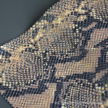 Piel sintética de piel de serpiente PU para prendas de vestir